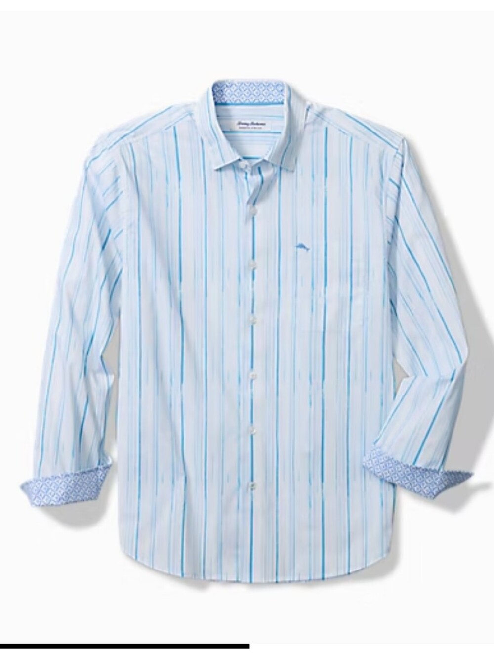 Tommy Bahama Men's Sarasota Stretch Ventura IslandZone Stripe Shirt Size Large